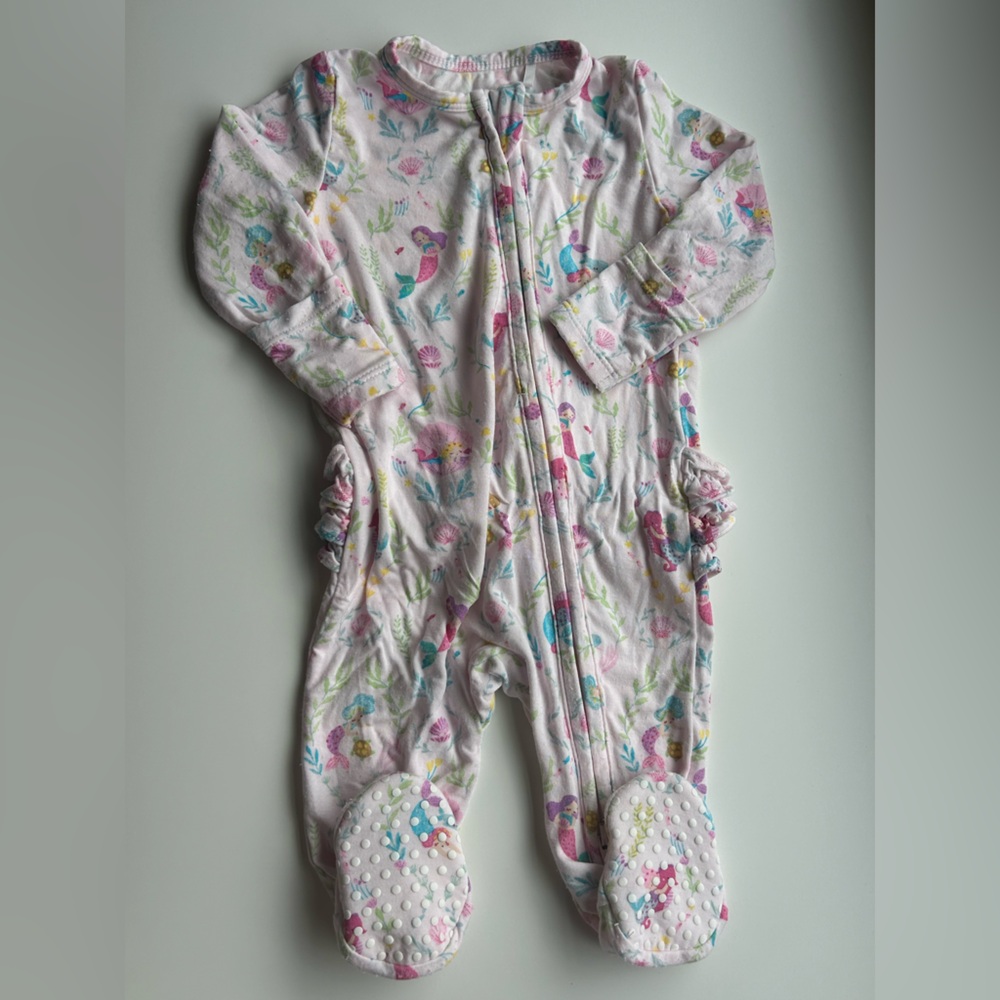 Angel Dear Zippered Footie in Mermaids